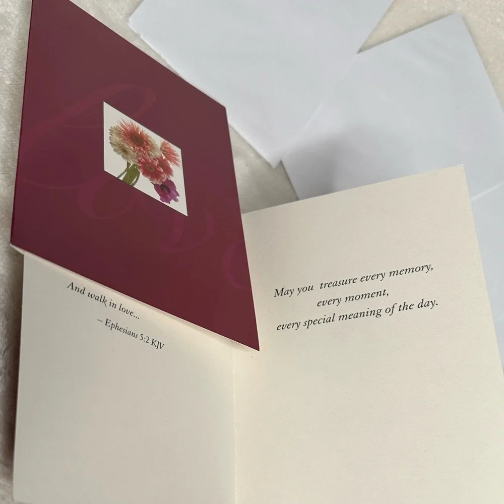 Lawson Falle Scripture Inspirational Cards Envelope Couples Floral Set Of 4 NWOT